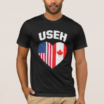 USEH America Canada Flagga Funny American Canadian