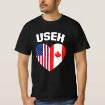 USEH America Canada Flagga Funny American Canadian