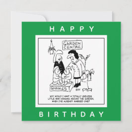 Useless Gnome i Garden-Tecknaden Kort