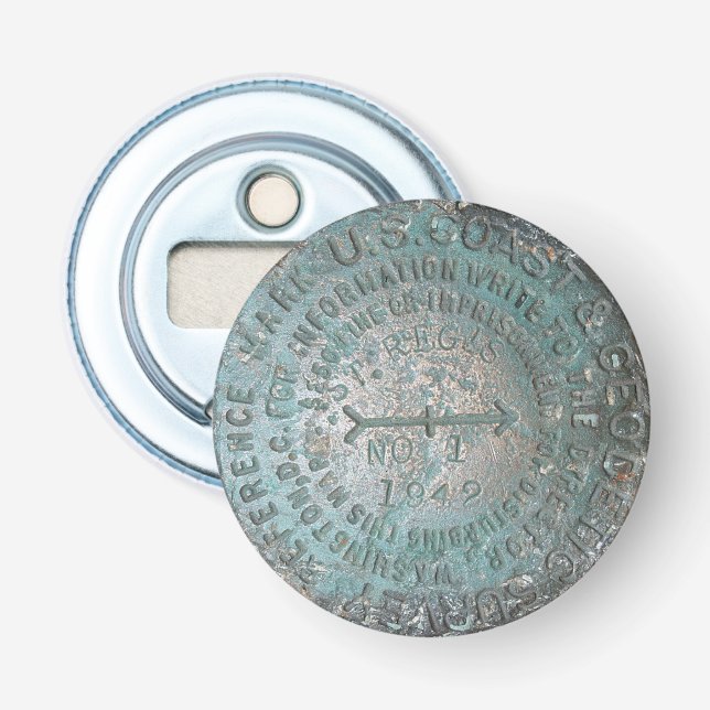 USGS Benchmark, St. Regis Mountain Geodetic Survey Flasköppnare (Framsidan)