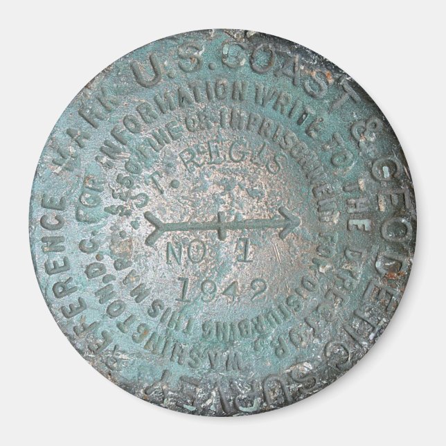 USGS Benchmark, St. Regis Mountain Geodetic Survey Magnet (Framsidan)