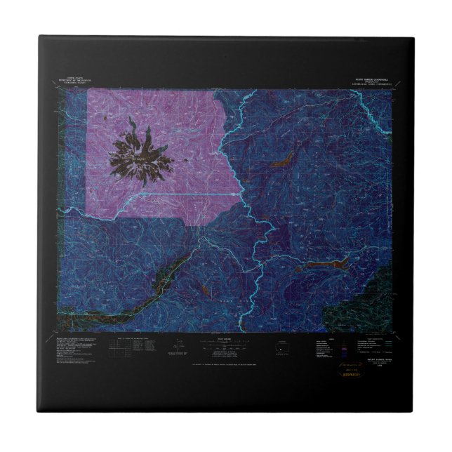 USGS Topo Karta Washington State WA Mount Rainier  Kakelplatta (Framsidan)