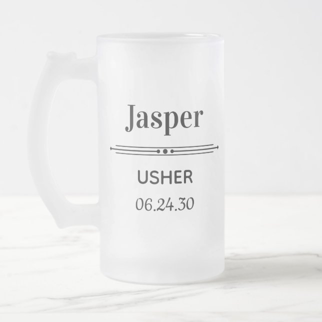 Usher Anpassad Frostat Ölglas (Vänster)