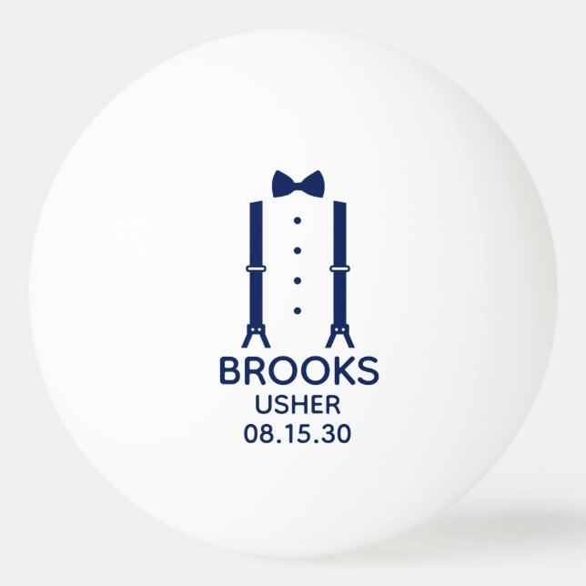 Usher Blå Fläsktjälk Pingisboll (Framsidan)