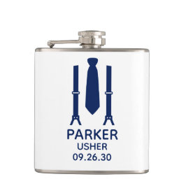 Usher Blå Slips Fickplunta