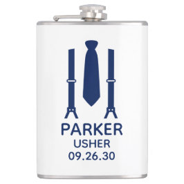 Usher Blå Slips Fickplunta