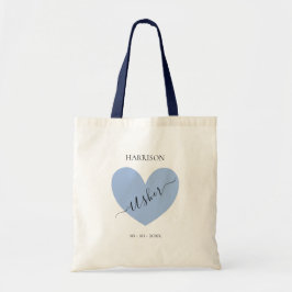 Usher Blue Heart-Personlig Tygkasse