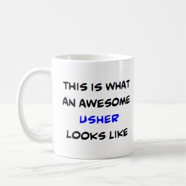 usher, fantastisk kaffemugg (Vänster)