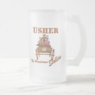 Usher Gift 16 oz Frosted Beer Mugg
