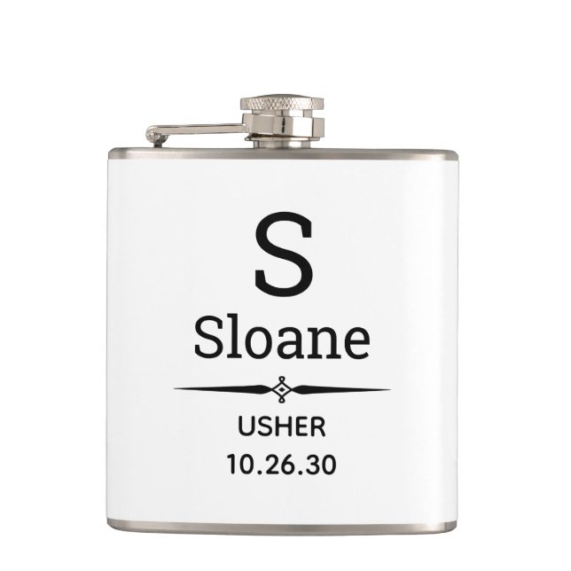 Usher Märkt Flask Fickplunta (Framsidan)