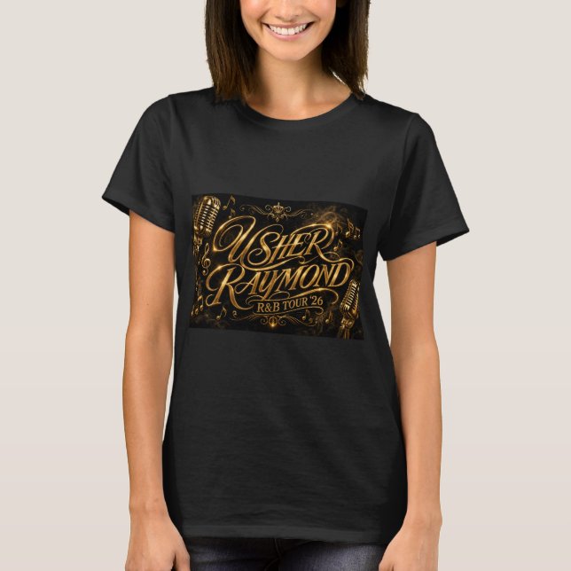 Usher Raymond R&B-turné 2026 T-shirt R&B-turné 202 (Framsida)