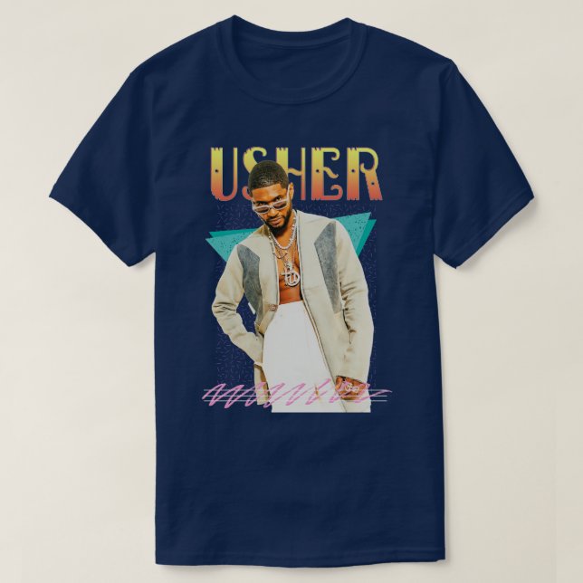 Usher Retro Aestthetic Fläkt Art Mugg T Shirt (Design framsida)