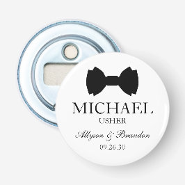 Usher Svart Bow Tie Flasköppnare