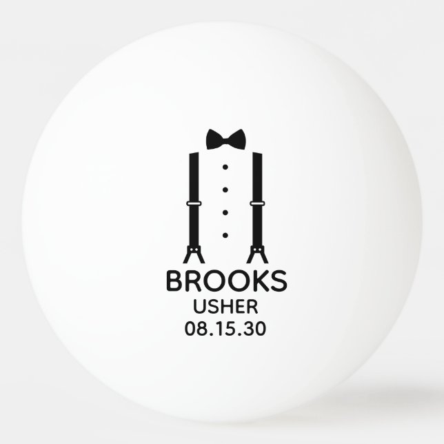 Usher Svart Fläskkvast Pingisboll (Framsidan)