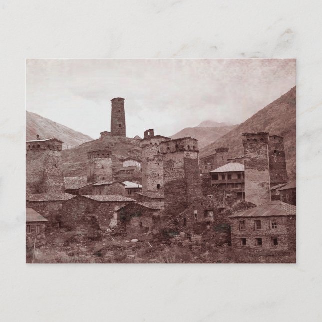 Ushguli-byn i Svaneti, Georgia-vykort Vykort (Framsida)