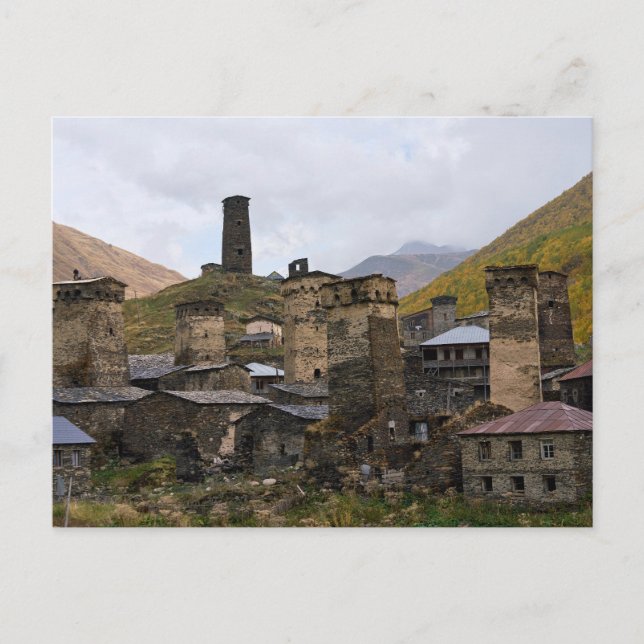 Ushguli-byn i Svaneti, Georgia-vykort Vykort (Framsida)