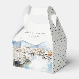 Ushuaia, Argentina Watercolor Landscape Wedding Presentaskar