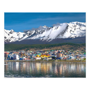 Ushuaia Panoramisk fotografisk vy Fototryck