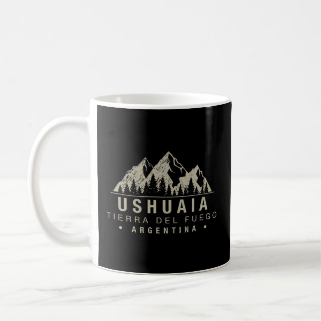 Ushuaia Tierra Del Fuego Argentina Kaffemugg (Vänster)