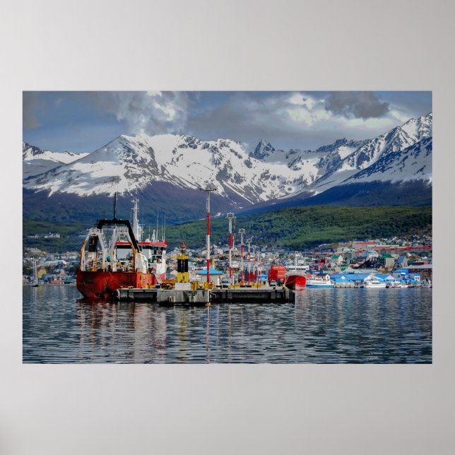 Ushuaia View, Tierra del Fuego Patagonia Argentina Poster (Framsidan)