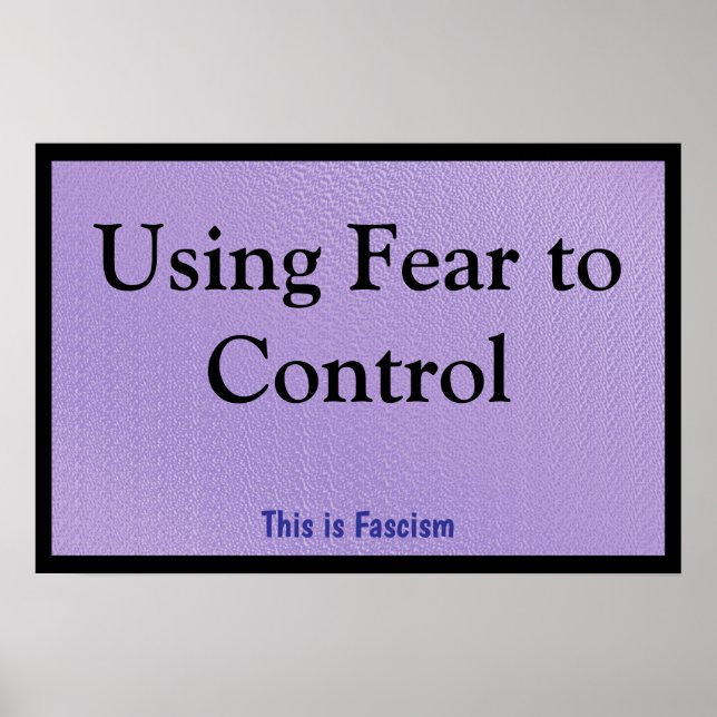Using Fear to Control Poster (Framsidan)