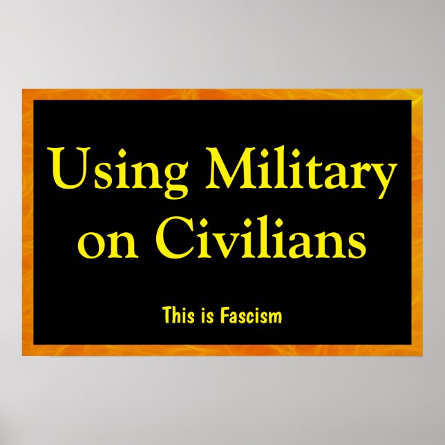 Using Military on Civilians Poster (Framsidan)