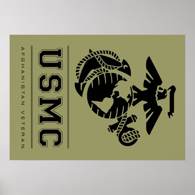 USMC Afghanistan Veteran Poster (Framsidan)