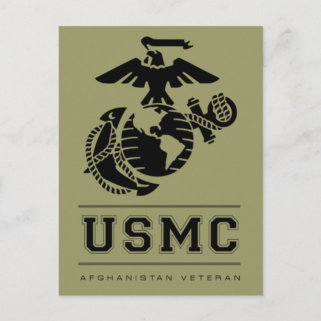 USMC Afghanistan Veteran Vykort (Framsida)
