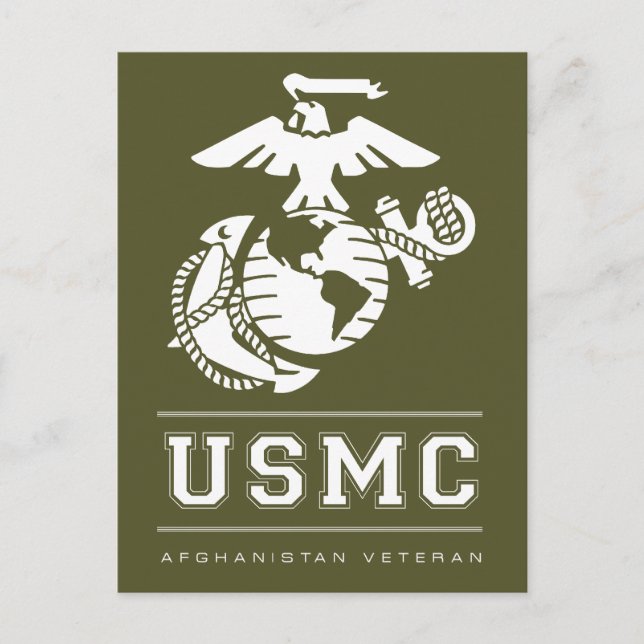 USMC Afghanistan Veteran Vykort (Framsida)