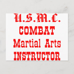 USMC Combat Martial Arts Instructor Vykort