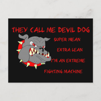 USMC De kallar mig Devil Dog Vykort