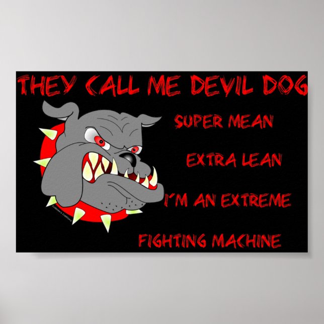 USMC De kallar mig Djävulen Hund Poster (Framsidan)