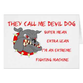 USMC dem appell mig djävulenhund Hälsningskort