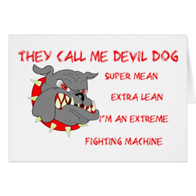 USMC dem appell mig djävulenhund Hälsningskort (Framsidan Horizontal)