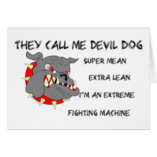 USMC dem appell mig djävulenhund Hälsningskort