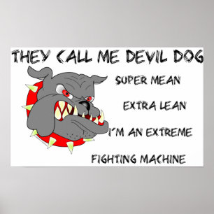 USMC dem appell mig djävulenhund Poster