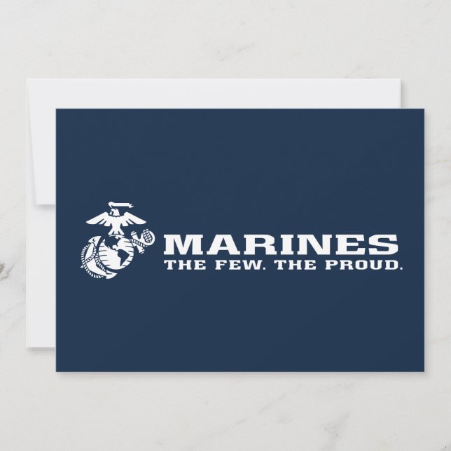 USMC Den few Logotypen Proud - vit (Framsida)