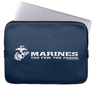 USMC Den few Logotypen Proud - vit Laptop Fodral