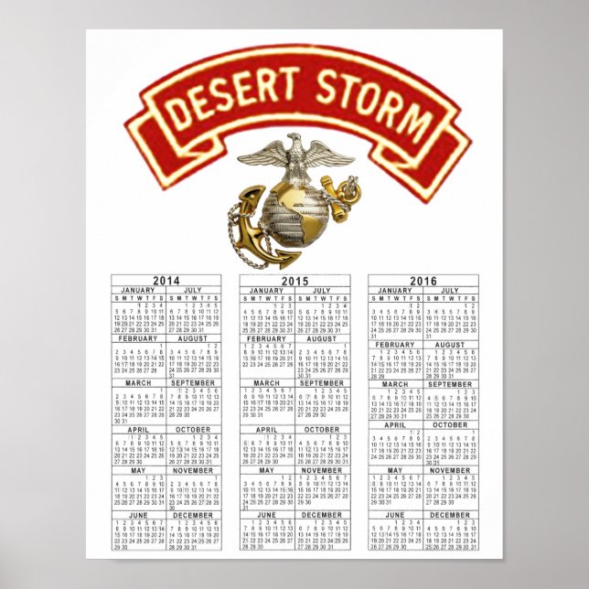 USMC DESERT STORM VETERAN POSTER (Framsidan)