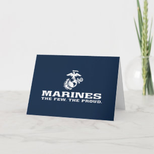 USMC Det fåtal Logotypen Proud staplade - vit Anteckningskort