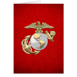 USMC Eagle, Globe & Anchor (EGA) [3D] Hälsningskort