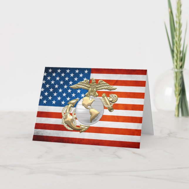 USMC Eagle, Globe & Anchor (EGA) [3D] Kort (Framsida)