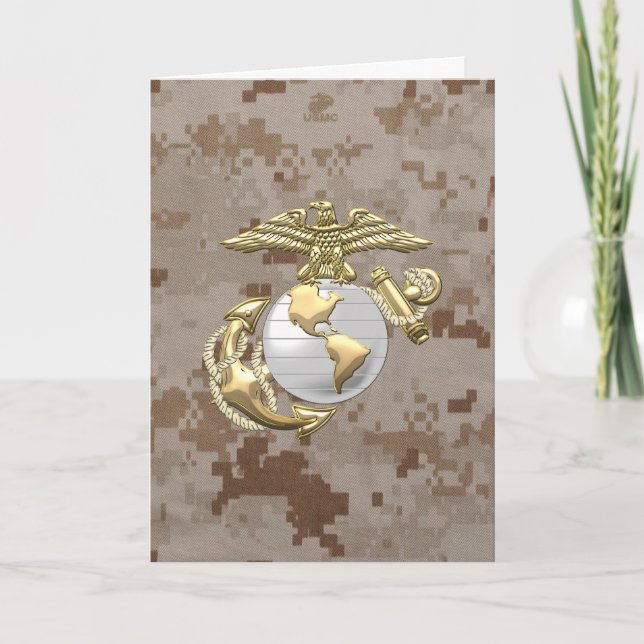 USMC Eagle, Globe & Anchor (EGA) [3D] Kort (Framsida)