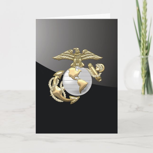 USMC Eagle, Globe & Anchor (EGA) [3D] Kort (Framsida)