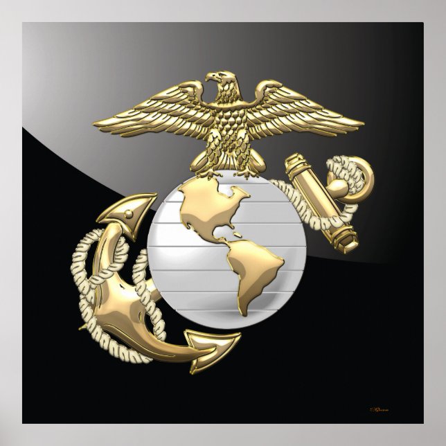 USMC Eagle, Globe & Anchor (EGA) [3D] Poster (Framsidan)