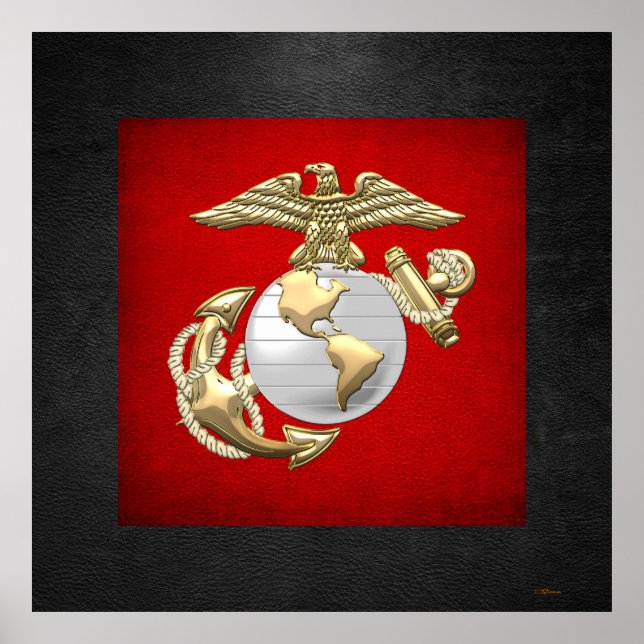 USMC Eagle, Globe & Anchor (EGA) [3D] Poster (Framsidan)