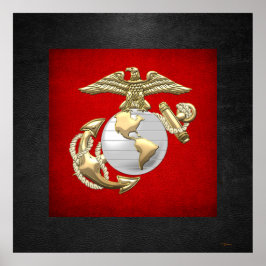 USMC Eagle, Globe & Anchor (EGA) [3D] Poster