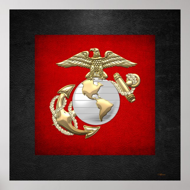 USMC Eagle, Globe & Anchor (EGA) [3D] Poster (Framsidan)