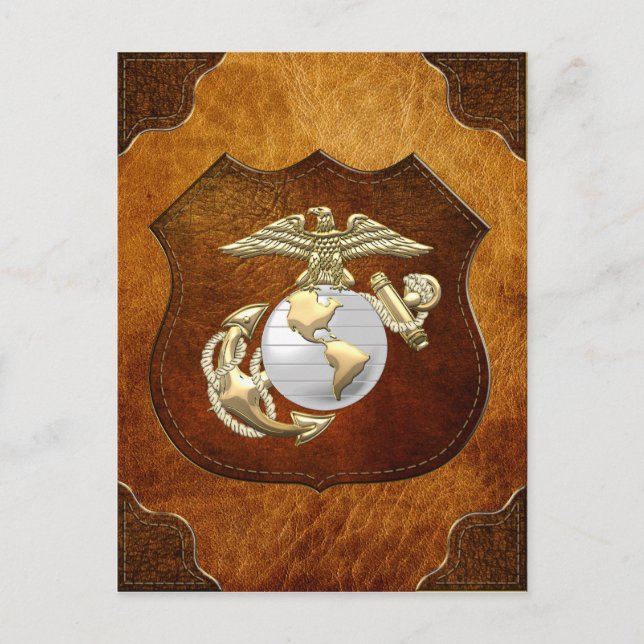 USMC Eagle, Globe & Anchor (EGA) [3D] Vykort (Framsida)
