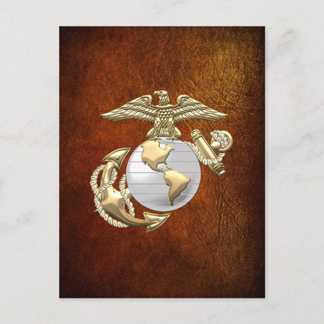 USMC Eagle, Globe & Anchor (EGA) [3D] Vykort (Framsida)